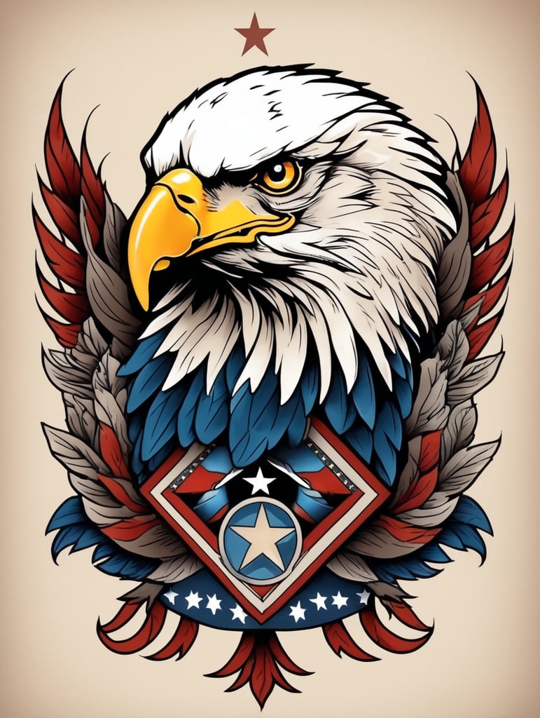 American traditional eagle tattoo design