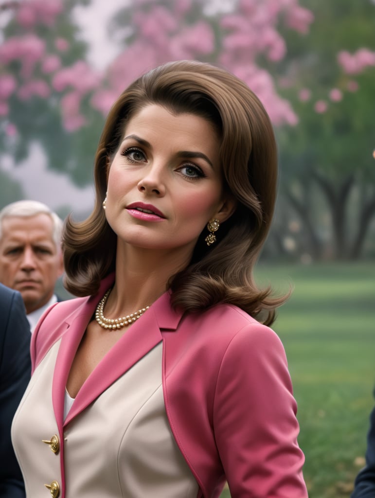 Jackie kennedy wearing the pink blazer