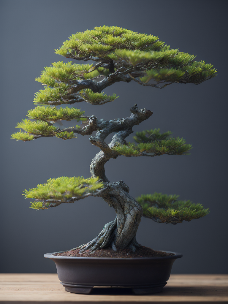 bonsai tree, tilt shift, depth of field