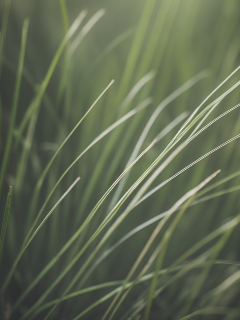 macro photo of a green grass