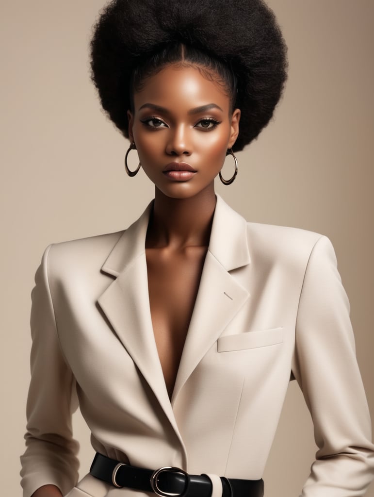 Create black female fashion model