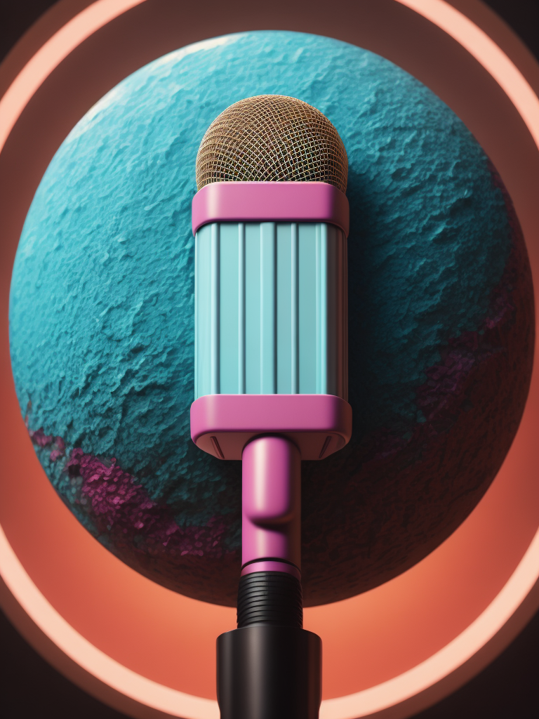 round microphone made out of a bubblegum popsicle