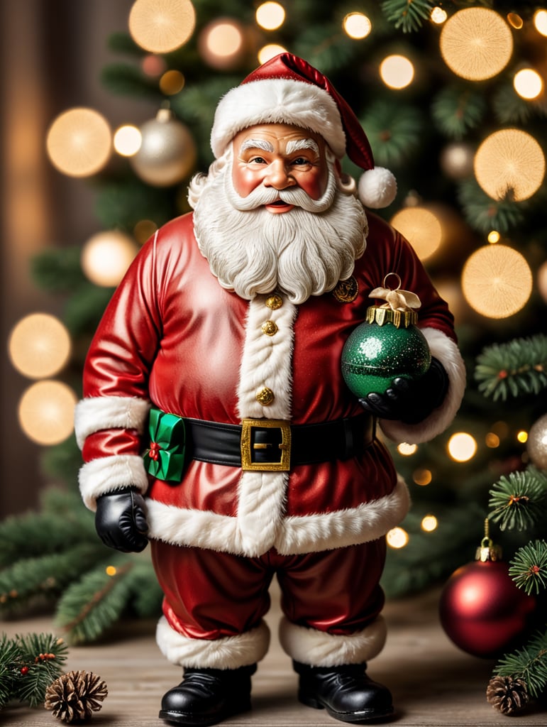 santa claus as a christmas toy for the christmas tree