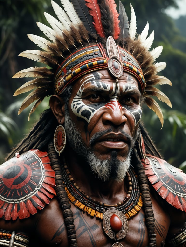 Generate a Papua New Guinea with respect to Kokoda and Tribal Art