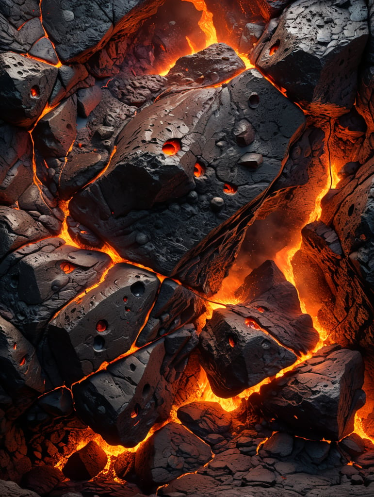 3d Rendered Abstract Wall With Lava Rock Texture hight definition