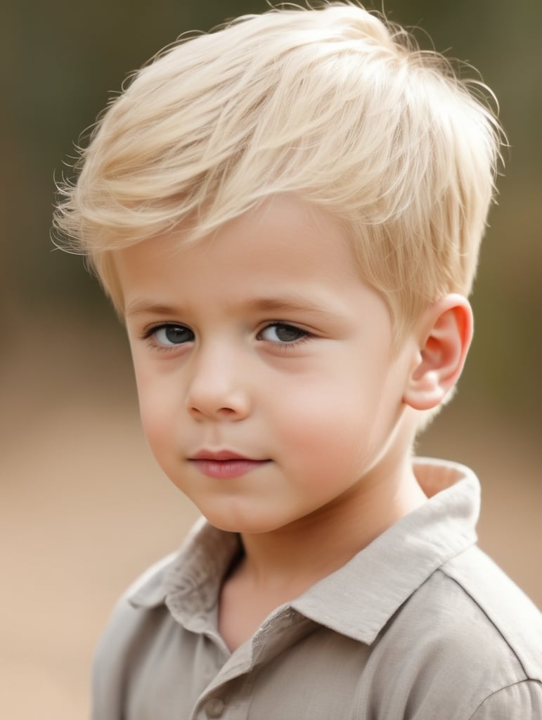 Premium Free ai Images | Adventurous blonde boy at the beach