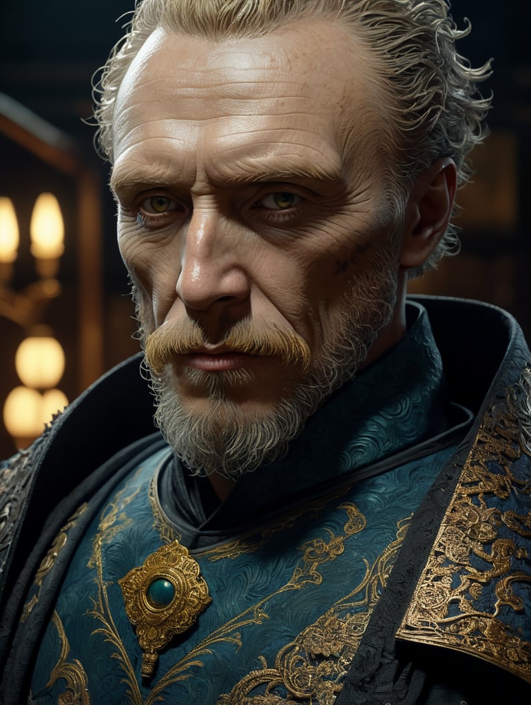 Vincent van Gogh as a Japanese Goth Anime character