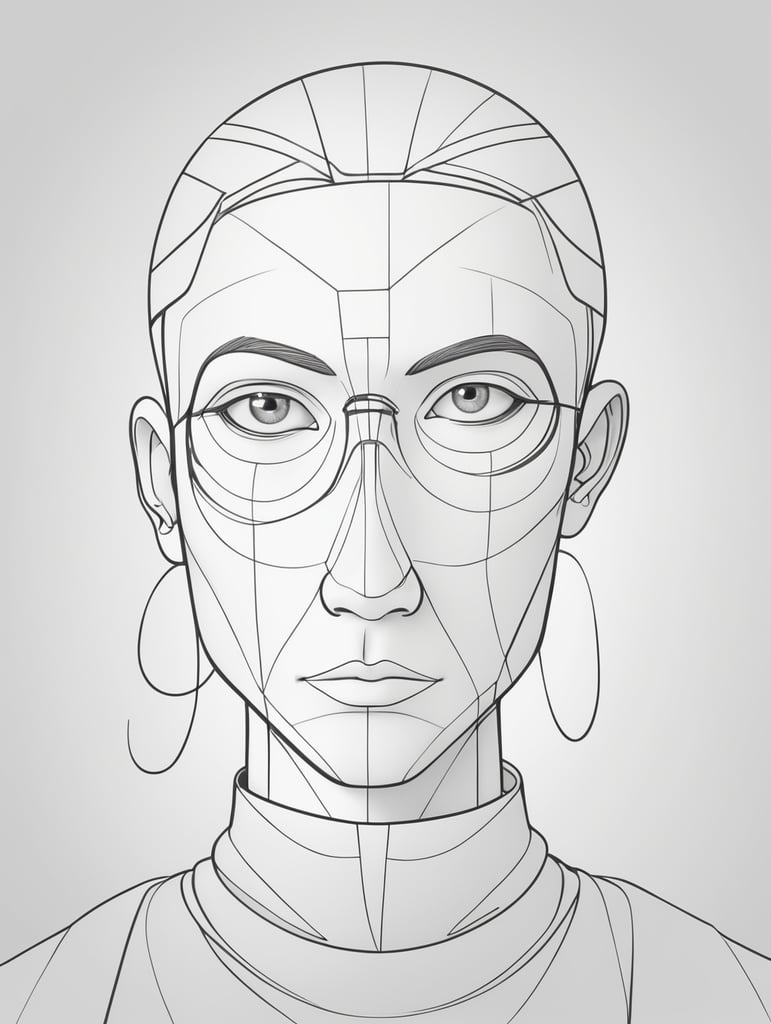 draw a single human stylistic line character