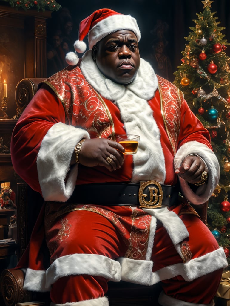 Notorious B.I.G as santa claus