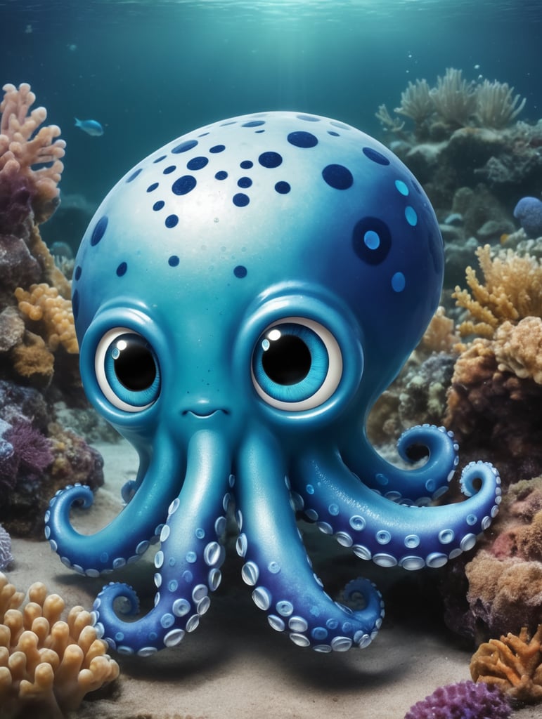 Nome: Luno, o Polvinho Curioso Espécie: Mini-polvo azul com pintinhas que brilham no escuro Idade: 6 anos (idade "equivalente" a uma criança) Personalidade: Curioso, divertido, um pouco atrapalhado, mas muito corajoso Missão: Explorar os mistérios do oceano e ensinar as crianças sobre a vida marinha, poluição e amizade Poder especial: Muda de cor conforme o humor e consegue expelir tinta mágica que revela mensagens secretas e mapas do fundo do mar