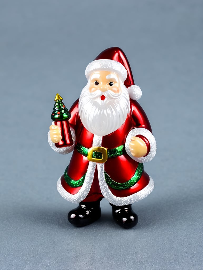santa claus small glass glass figure, christmas toy for the christmas tree
