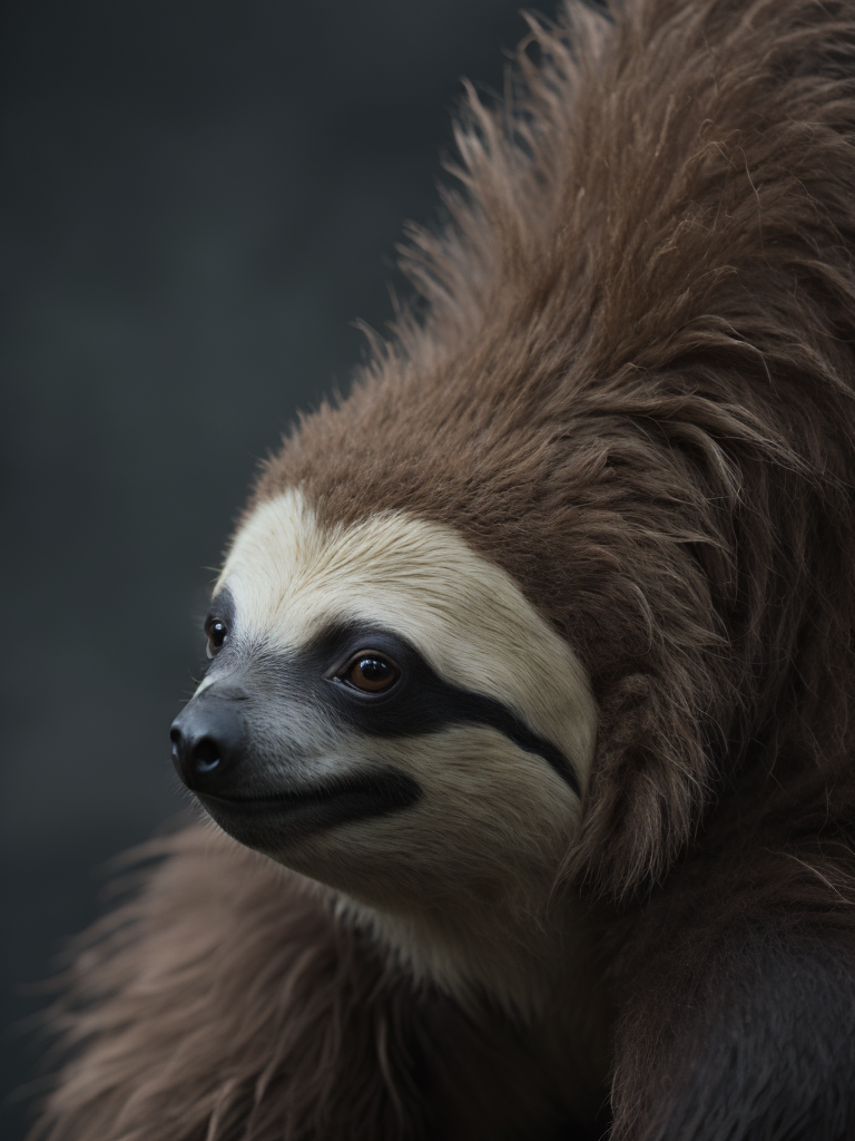 A sloth on the cover of a fashion magazine