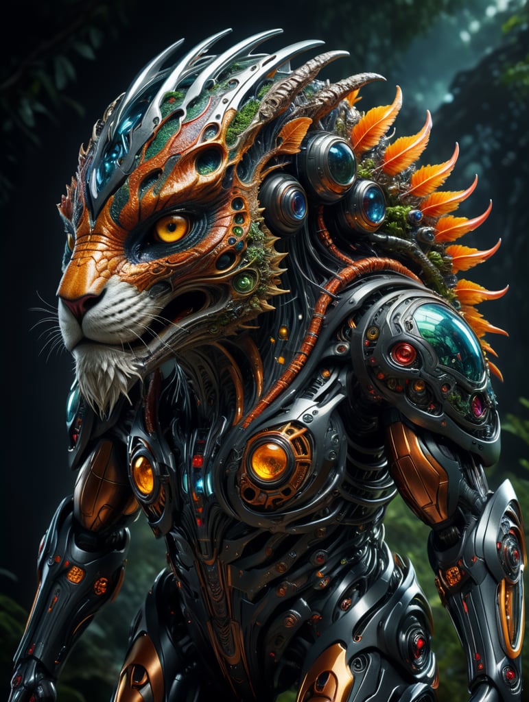 a simplified hybrid of human body having animal characteristics