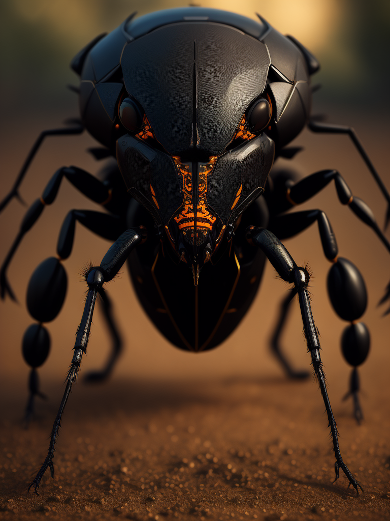 The black beetle, smooth soft skin, symmetrical, soft lighting, detailed, concept art, digital painting, looking into camera, all on playground stable diffusion 2.1 base model.