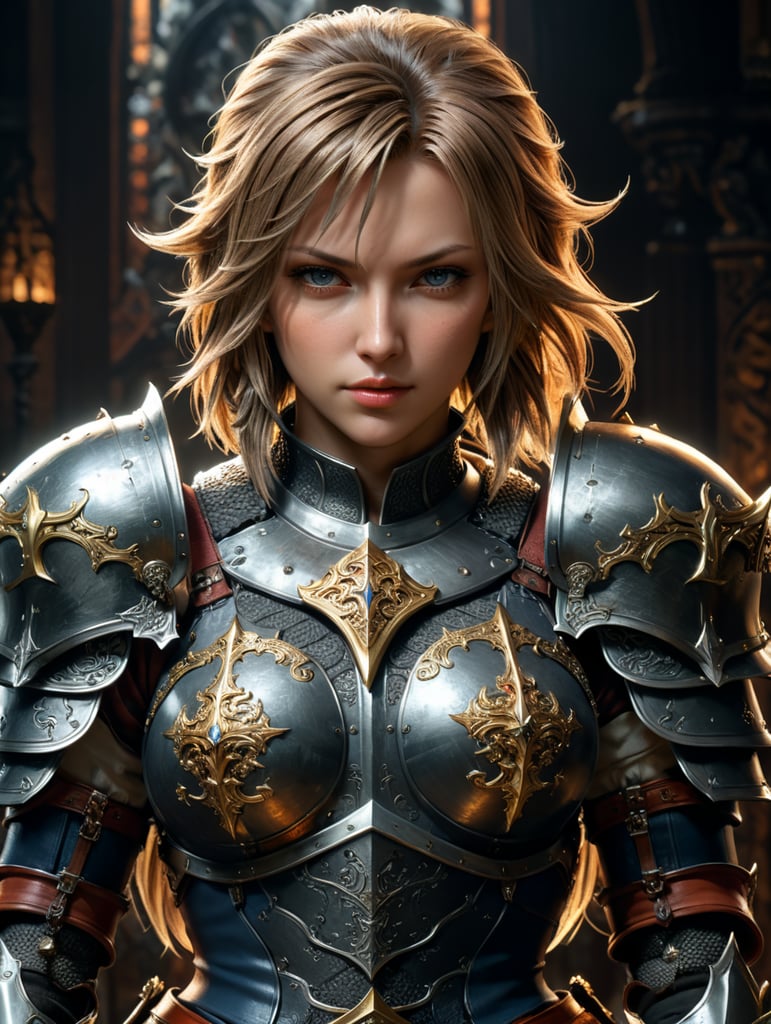 woman knight, (final fantasy ix art:1.2), (chaster desing:1.2)