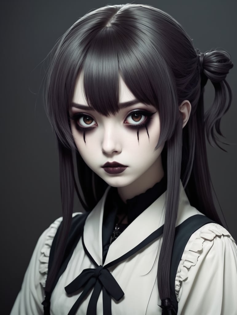anime creepy girl dark