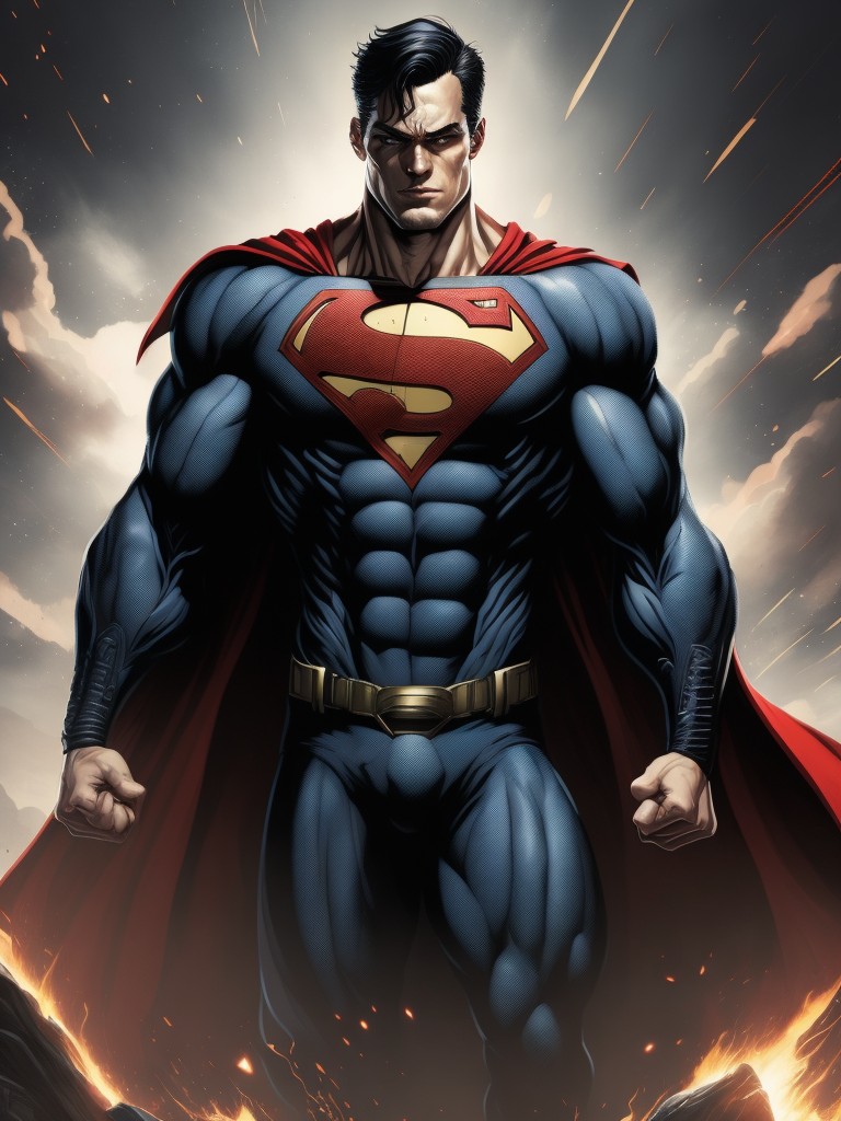 Superman, Illustration, Comic, DC Comics, Marvel, Cover art, USA, style of Neal Adams