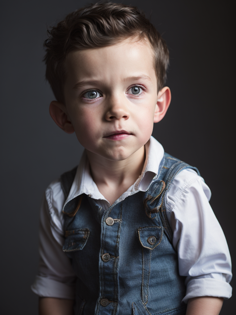 portrait of Tom Holland as a kid, 6 month old, happy emotions on his face