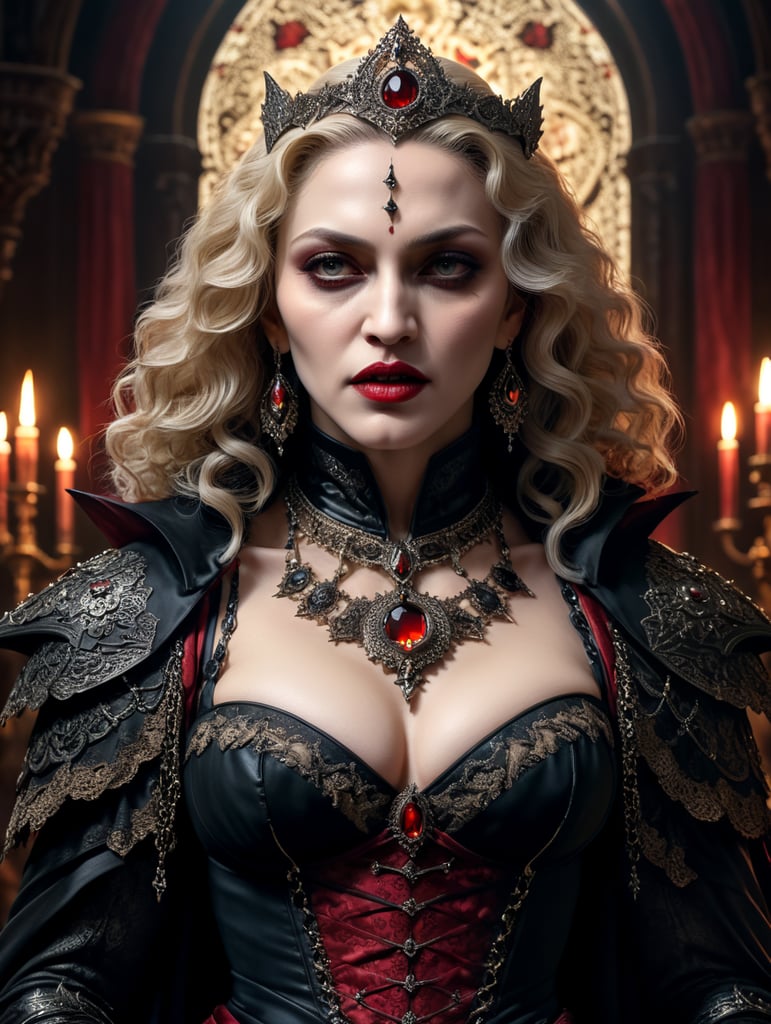 Madonna in a vampiresa costume