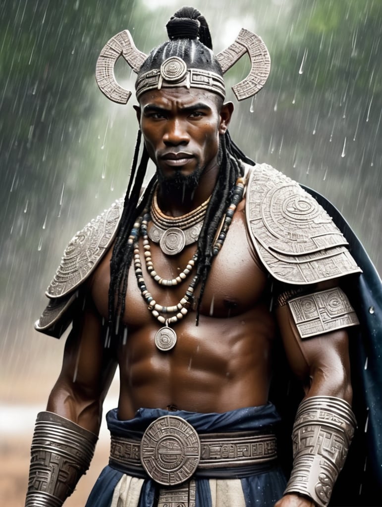 Olorun "male"blessings the earth with rain from the heavens