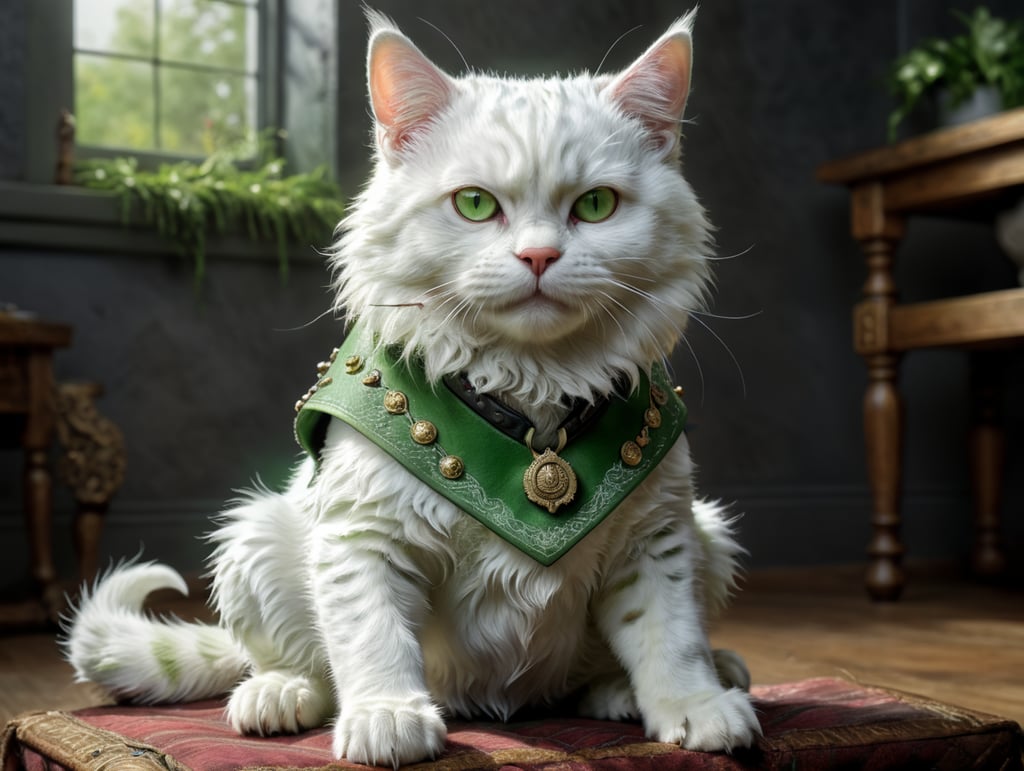 Имя Барни кот мальчик окрас белый с серыми оттенком глаза светло зелёные хвост длинный белый порода шотландская он сидит