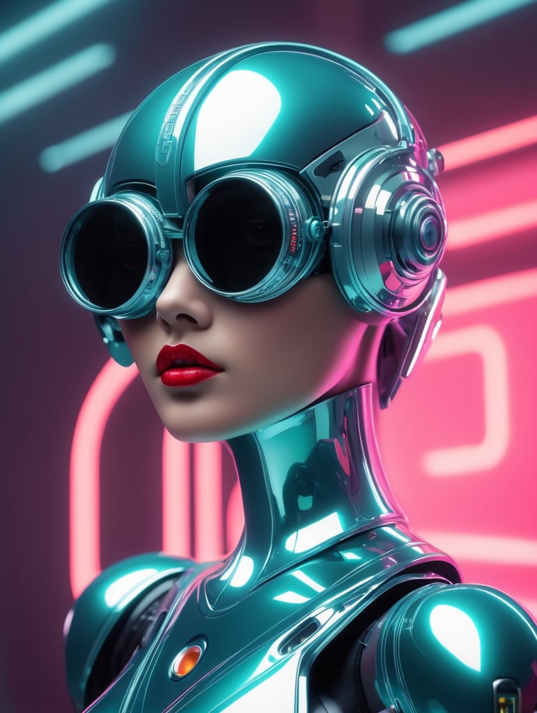 product photo, (retro cyber tech), reflective, Ella Guru, f8 aperture, a 3D render