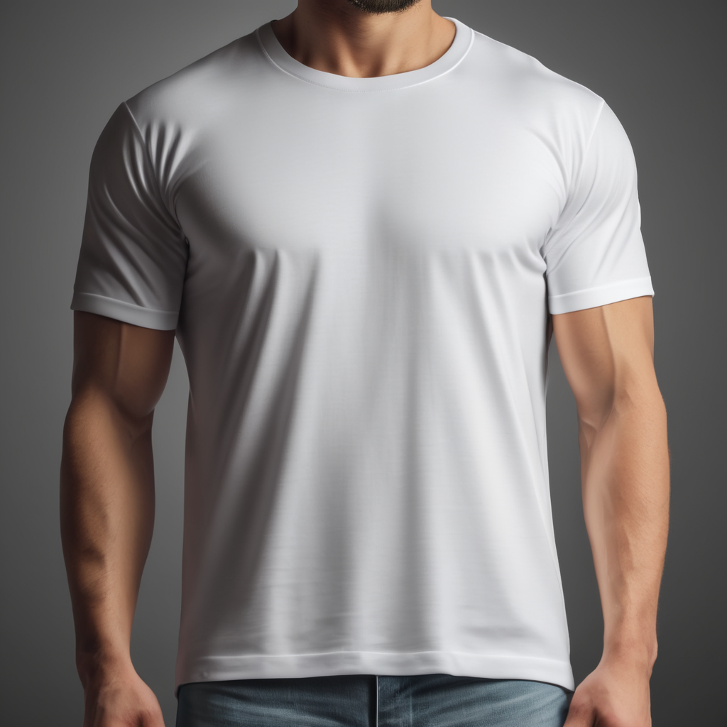 sebuah kaos putih untuk mockup