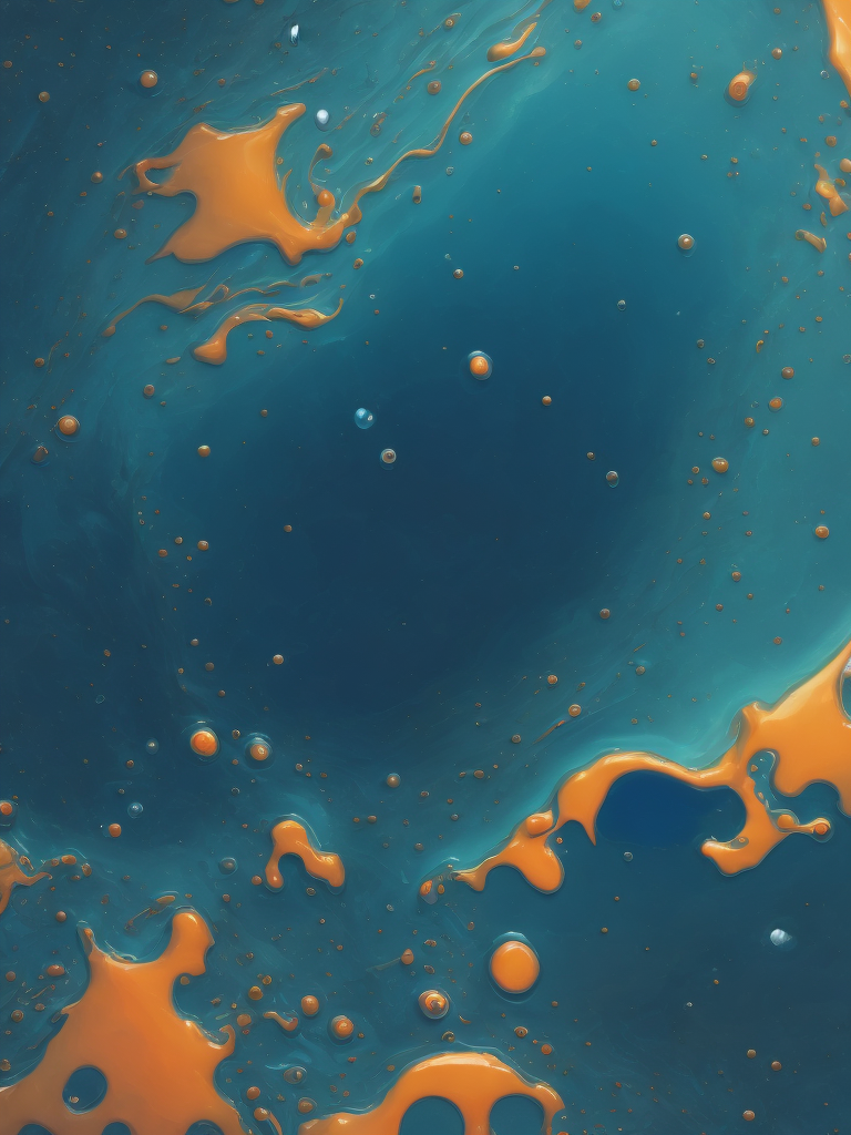 Texture of blue liquid with bubbles, pattern, background, top view, organic texture, seamless texture, rich colors, gradation of blue colors, macro photo, cluster of bubbles