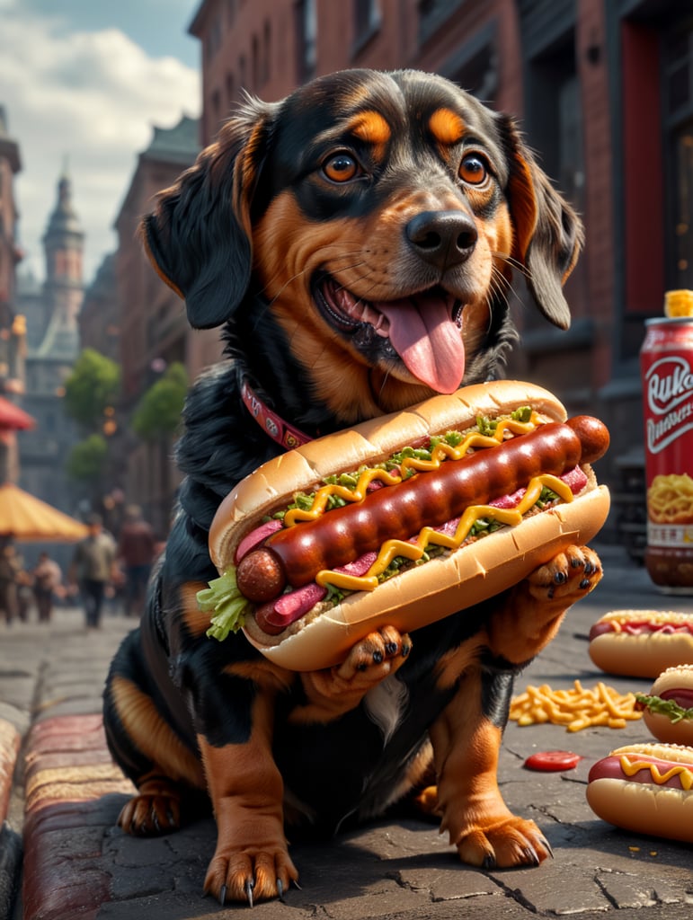 Wienerdog With a hotdog body