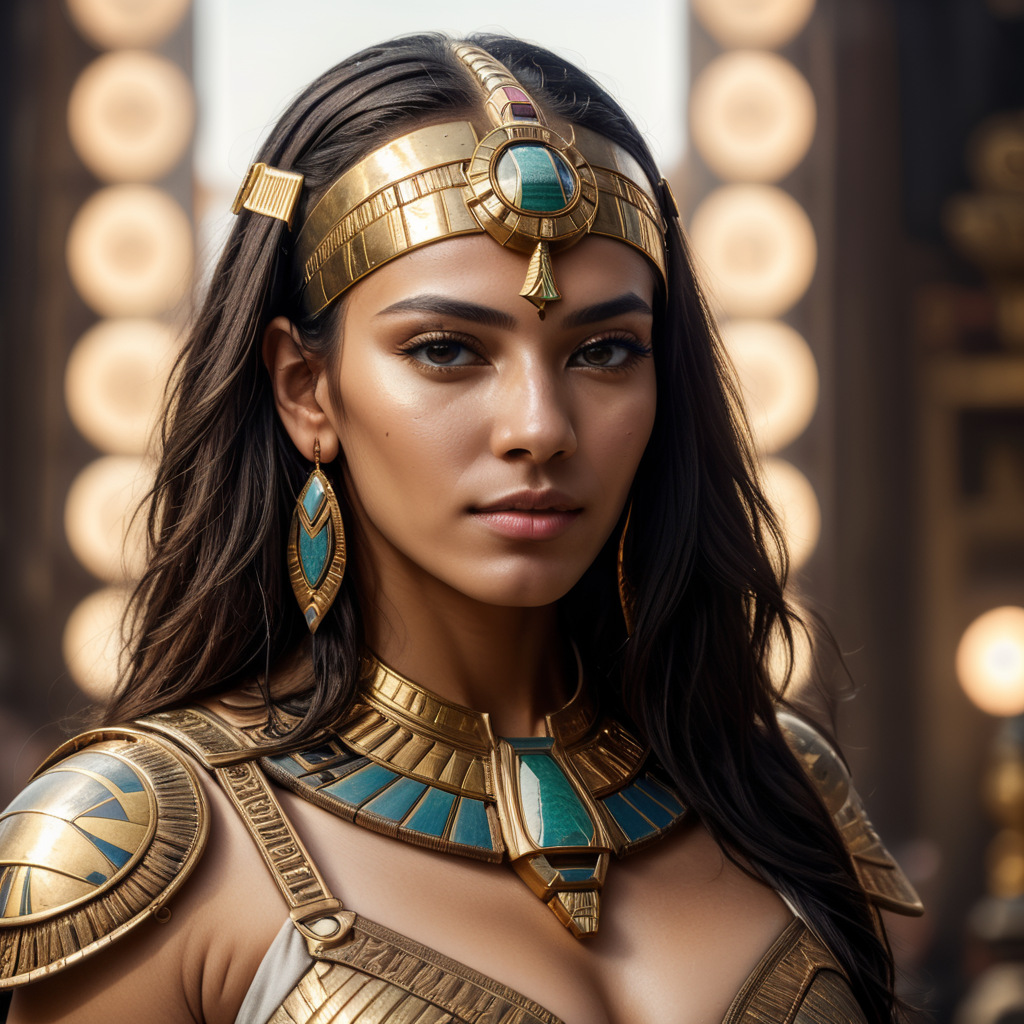 woman egypt pharaoh from the future cyber punk