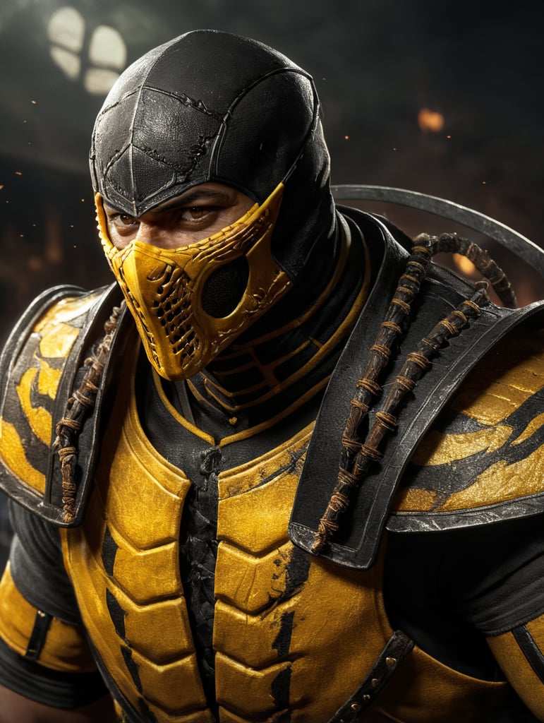 Scorpion is a character in the Mortal Kombat fighting game series portrait