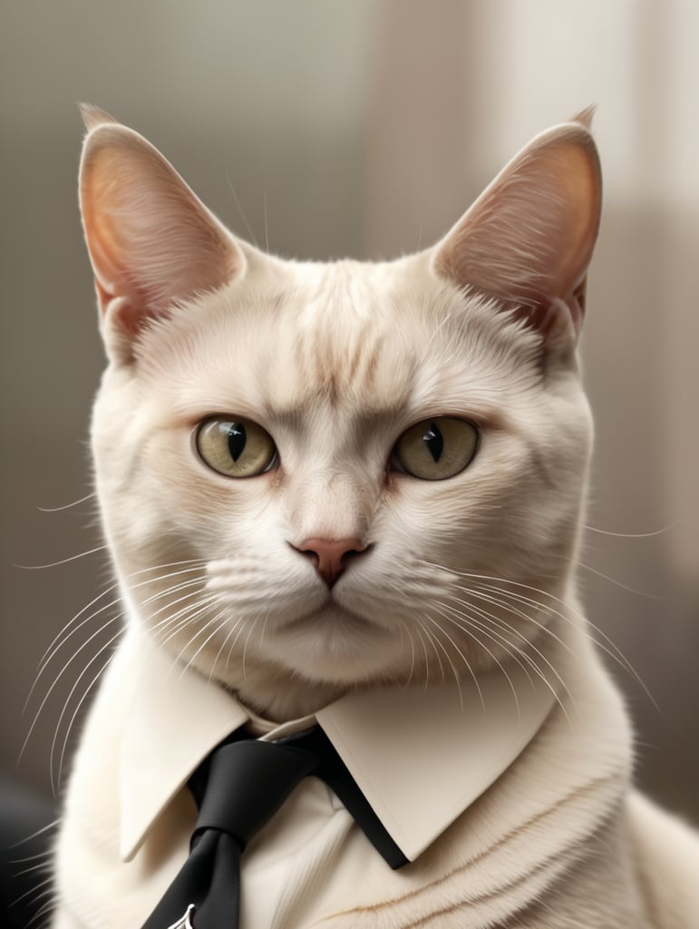 Make a picture of a cat that looks like hitler