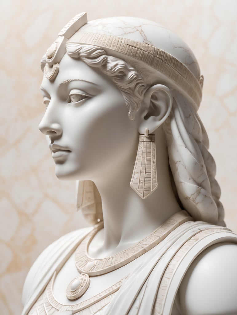 Cleopatra marble statue