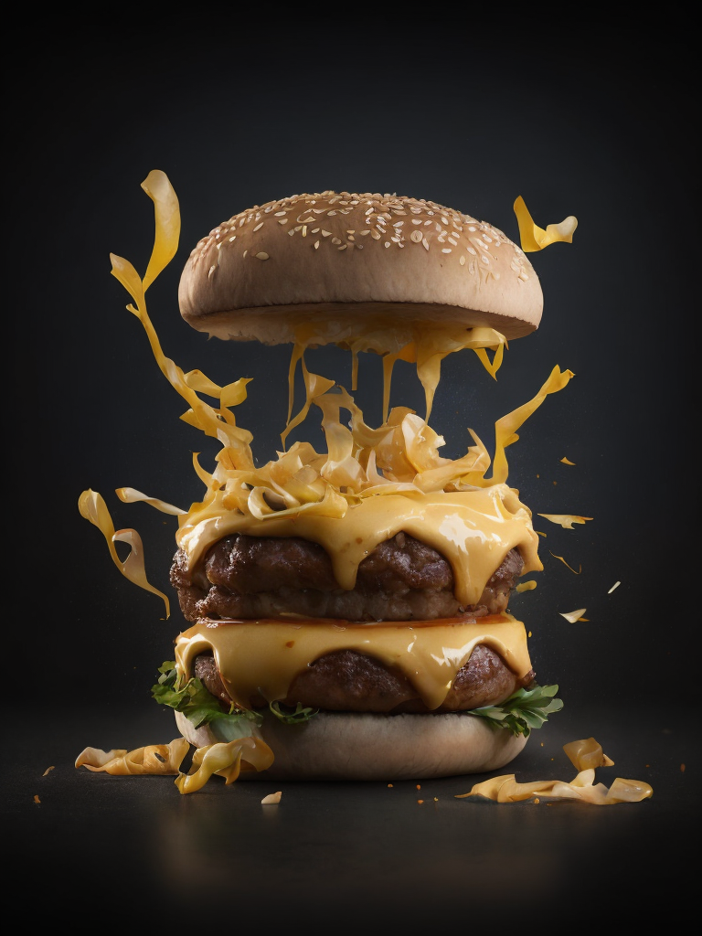 high quality cinematic juicy burger