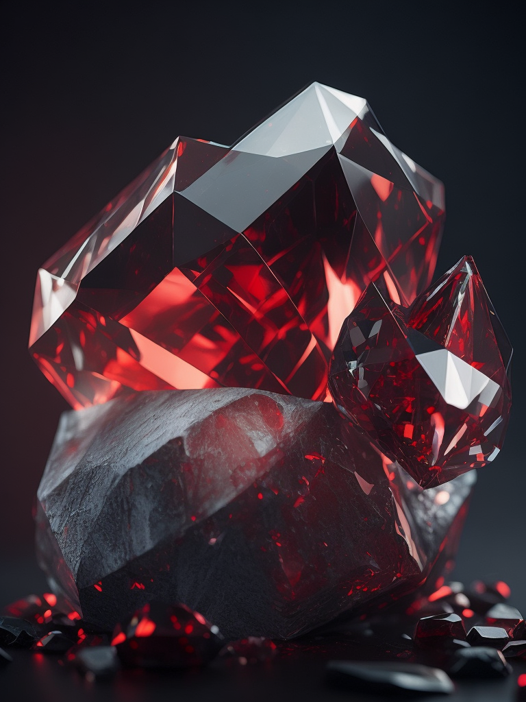 a red gem crystal