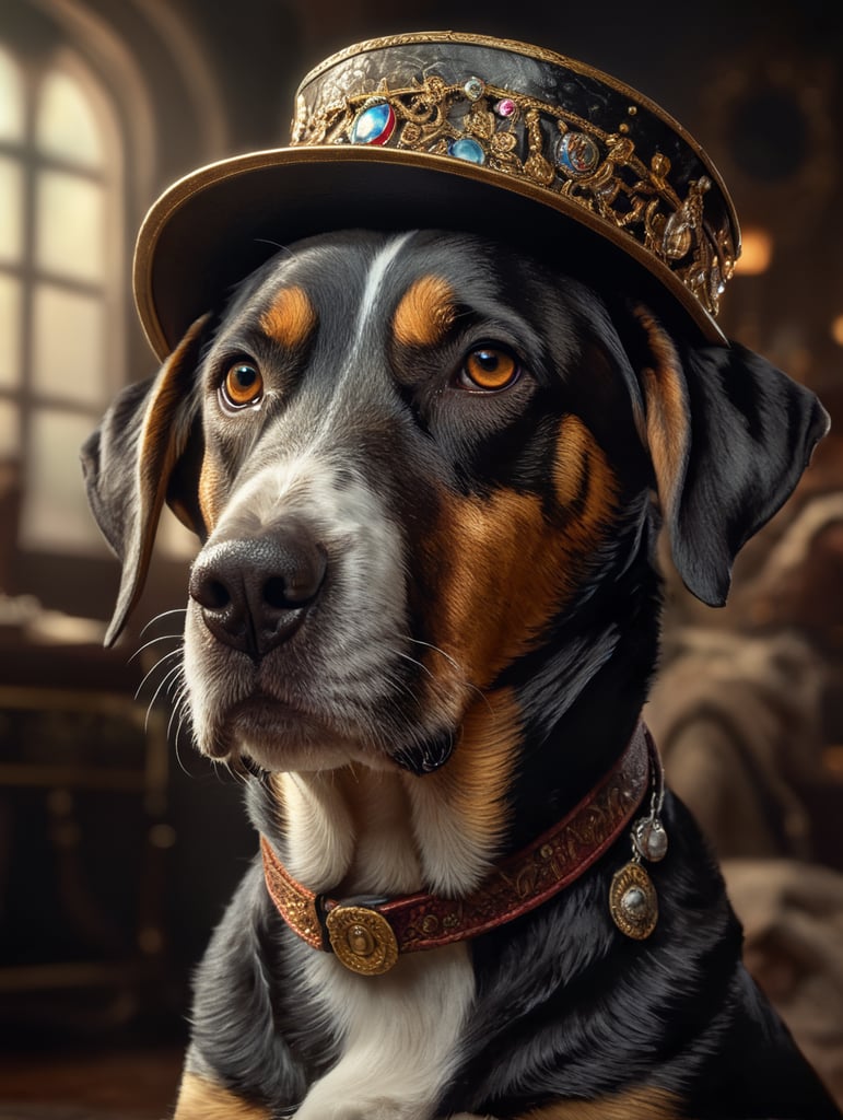 כלב חובש כובע