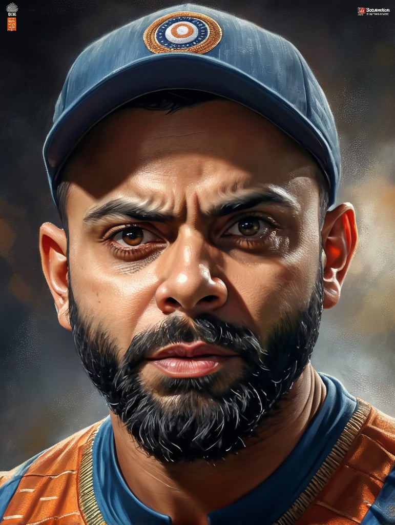 Potrait of virat kohli