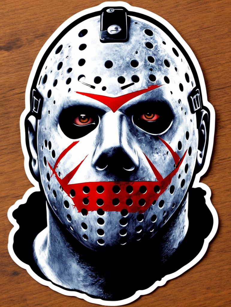 Jason Vorhees Friday The 13th horror movie sticker