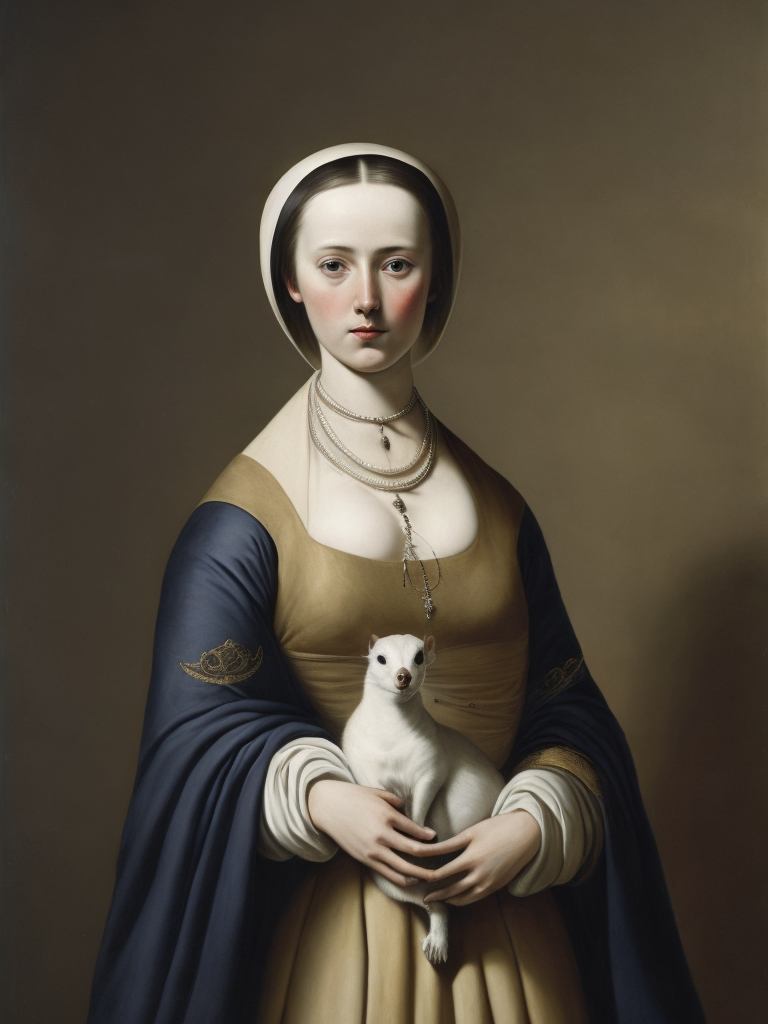 lady with ermine, style of Hieronymus Bosch