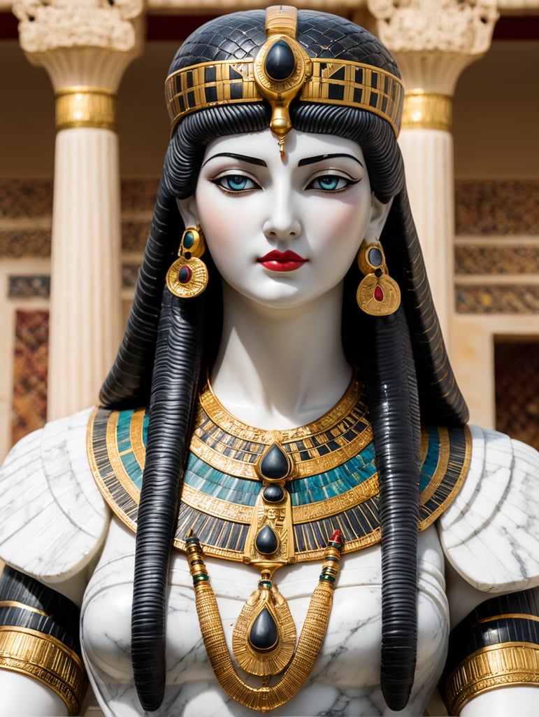 Cleopatra marble statue