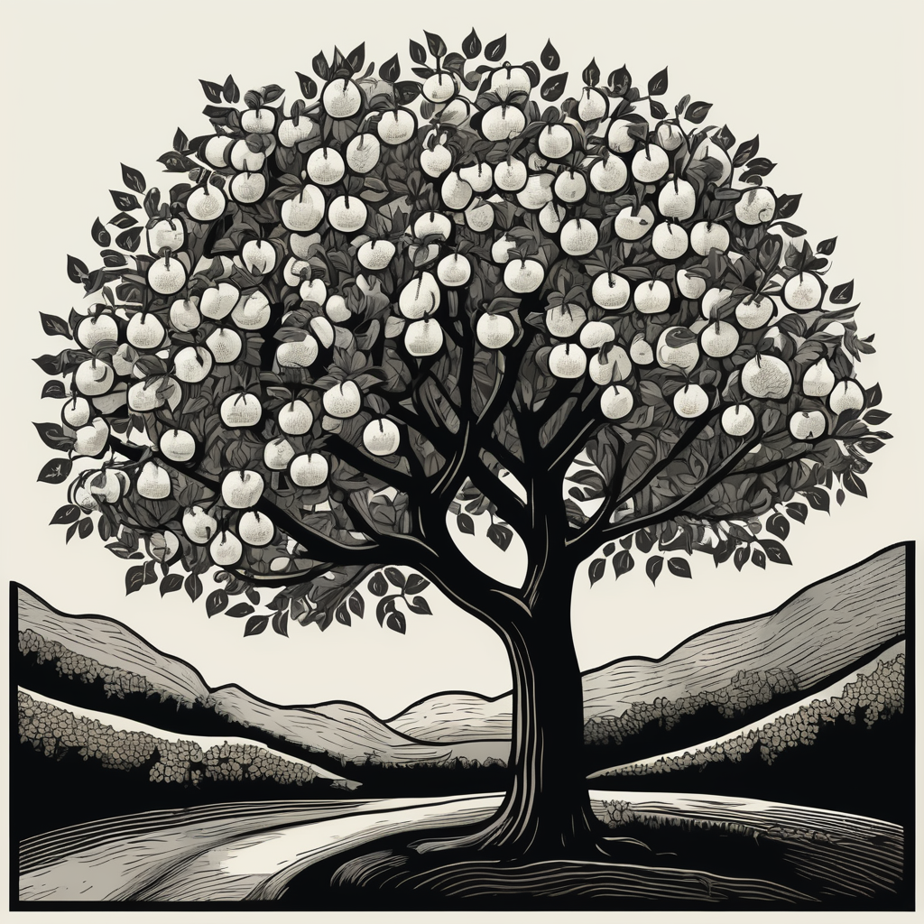 Premium Free ai Images | black and white vector illustration of pear ...