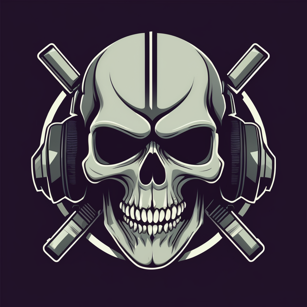 Skull Gaming Logo, vector image