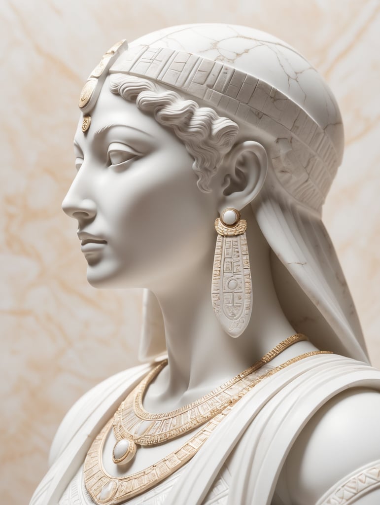 Cleopatra marble statue