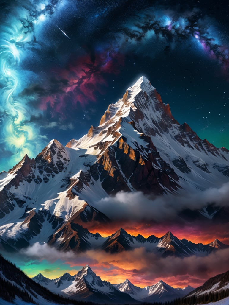 Mountain in the dark