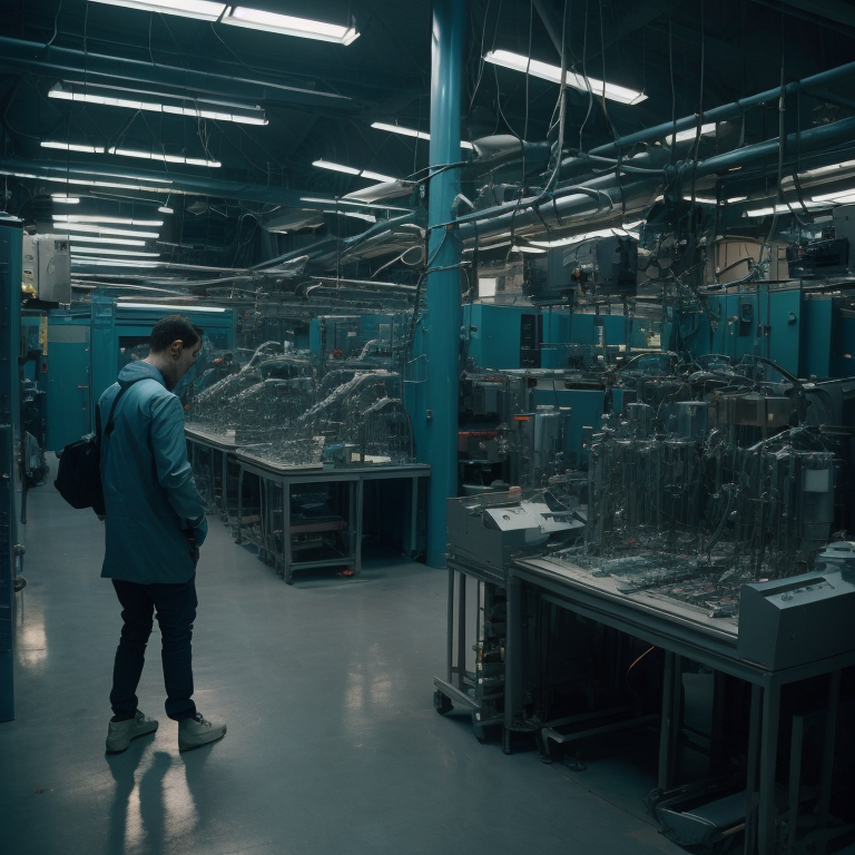 production of microprocessors, laboratory assistants, a lot of glass and equipment