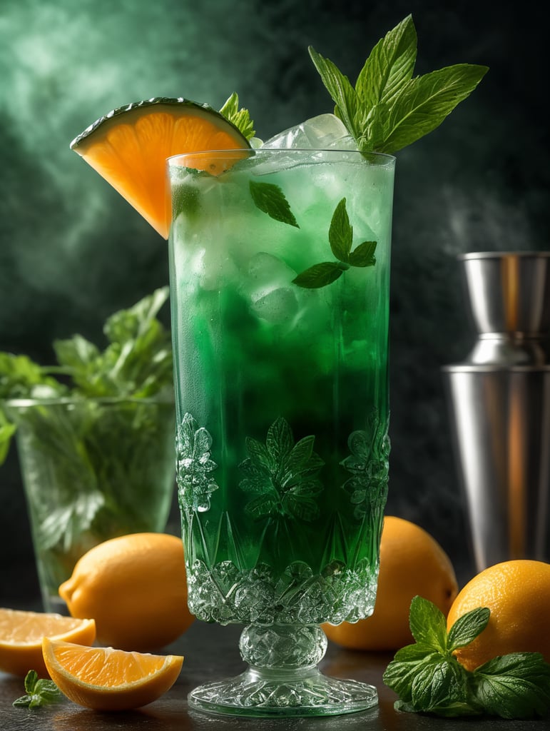 Cocktail green mist
