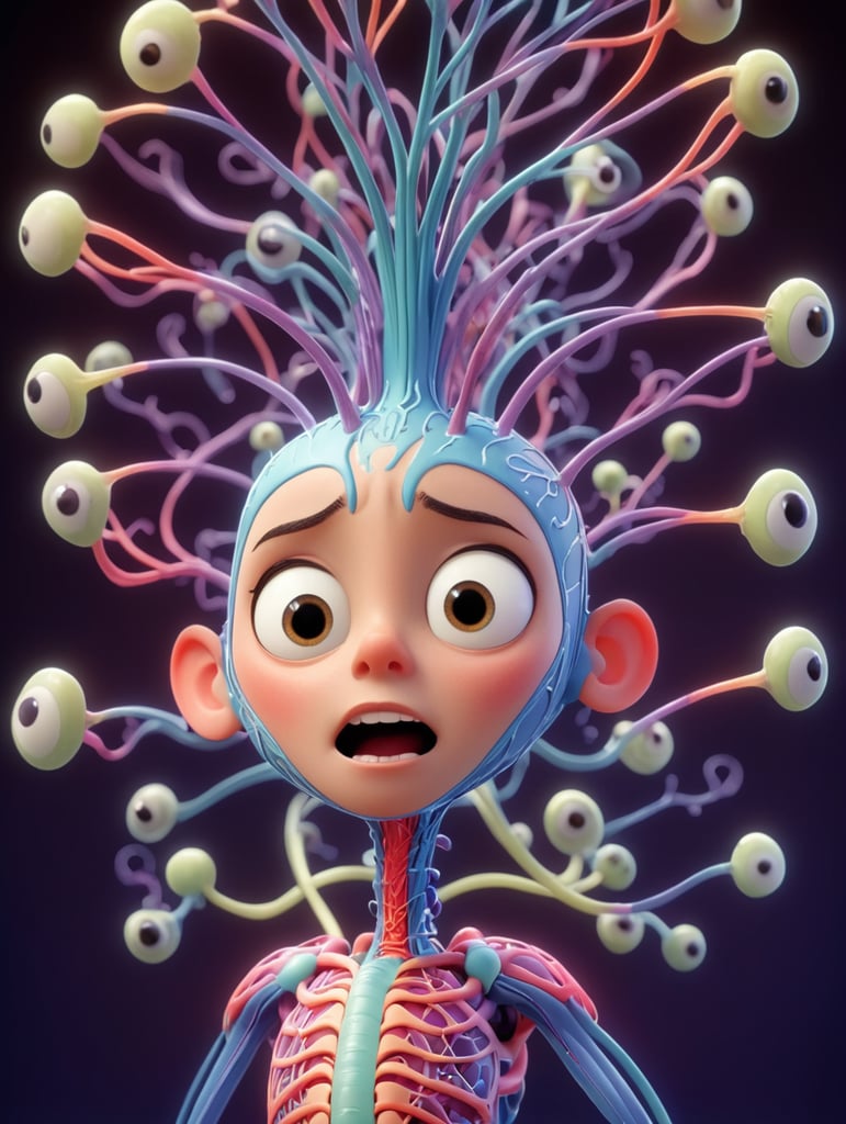 Create an animation of the sympathetic nervous system