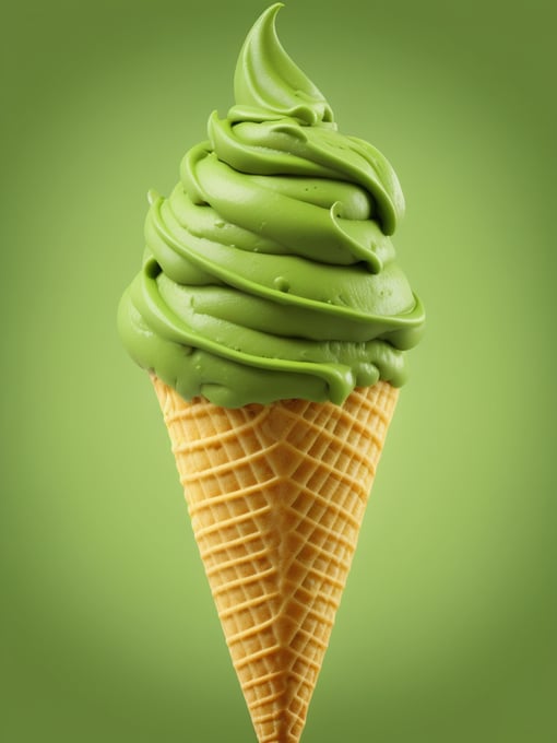 green ice cream cone