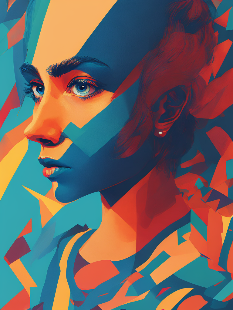 Character Design, Concept Art, Rank And File, Digital art, by Beksinski and Sonia Delaunay, Paul Klee, Atey Ghailan, Felipe Pantone