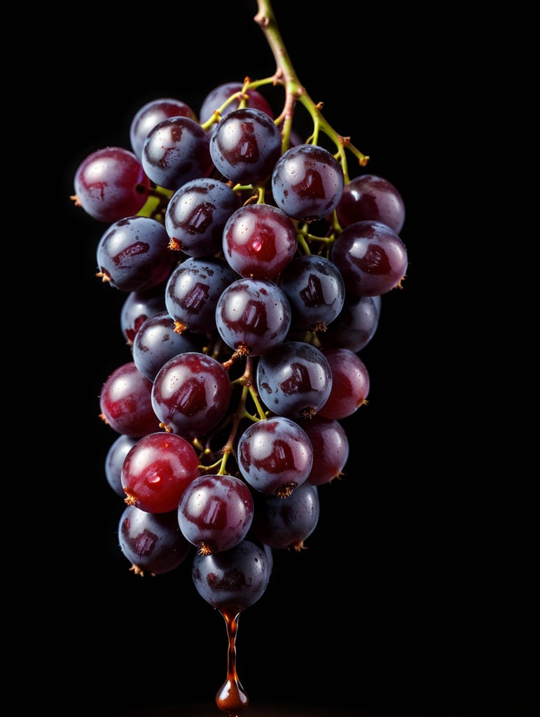 bunch of red grapes dipped in melted chocolate delicious luscious dramatic lighting depth of field
